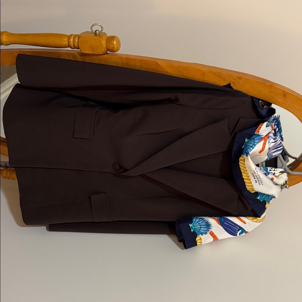 Telepathy by Aritzia Dark Brown Suit Set (Blazer + Pants) 2X1 - Picture 12 of 14